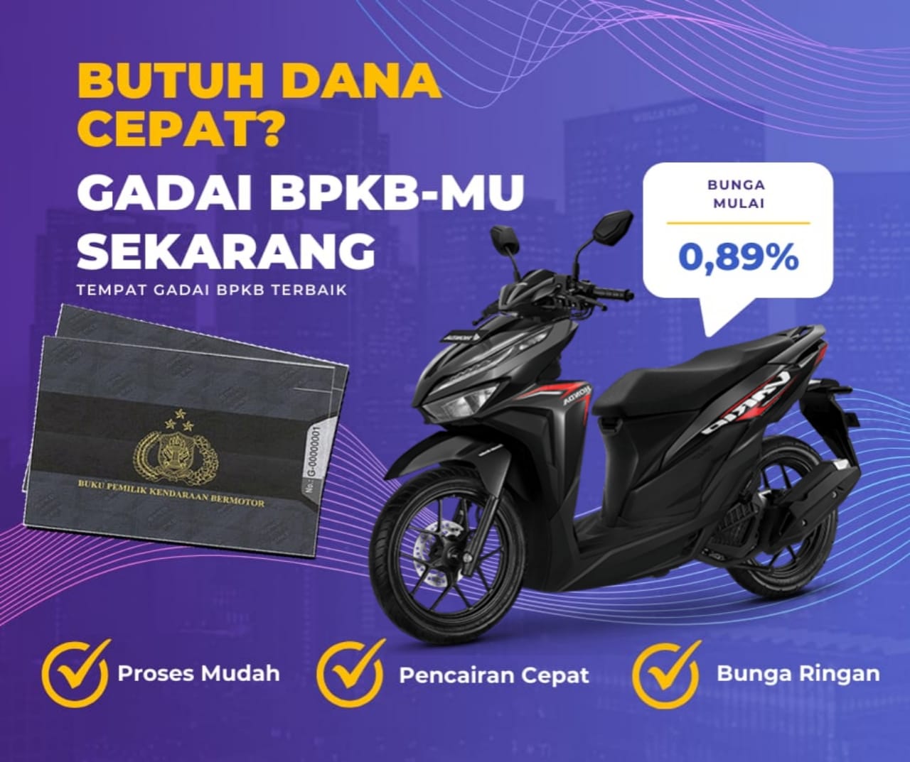 Kredit Jaminan Bpkb Motor Honda Vario 125 Ficbs Dapat Dana Berapa? Seperti Ini Simulasinya